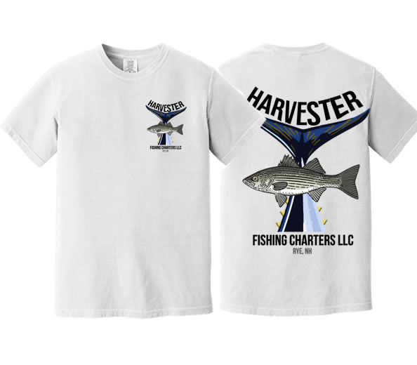 Harvester Fishing Charters - White Cotton Short Sleeve Shirt