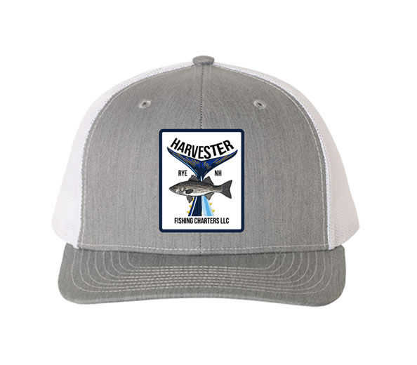 Harvester Fishing Charters - Heather Grey and White Hat