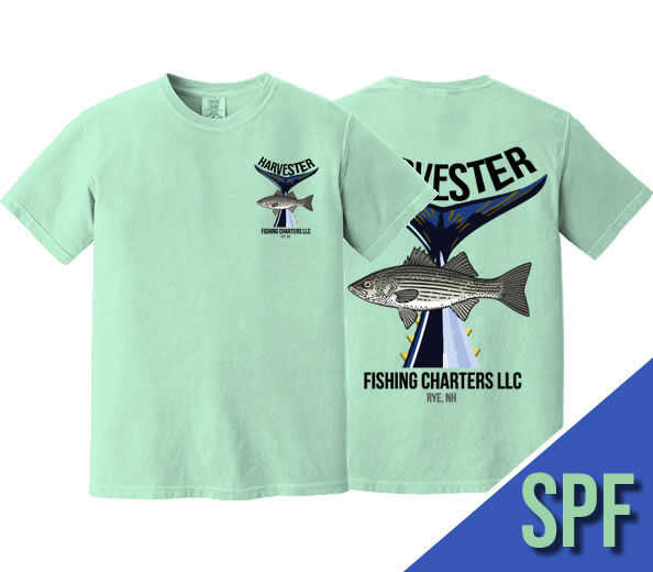Harvester Fishing Charters - Island Reef SPF Short Sleeve performance shirt w/hood